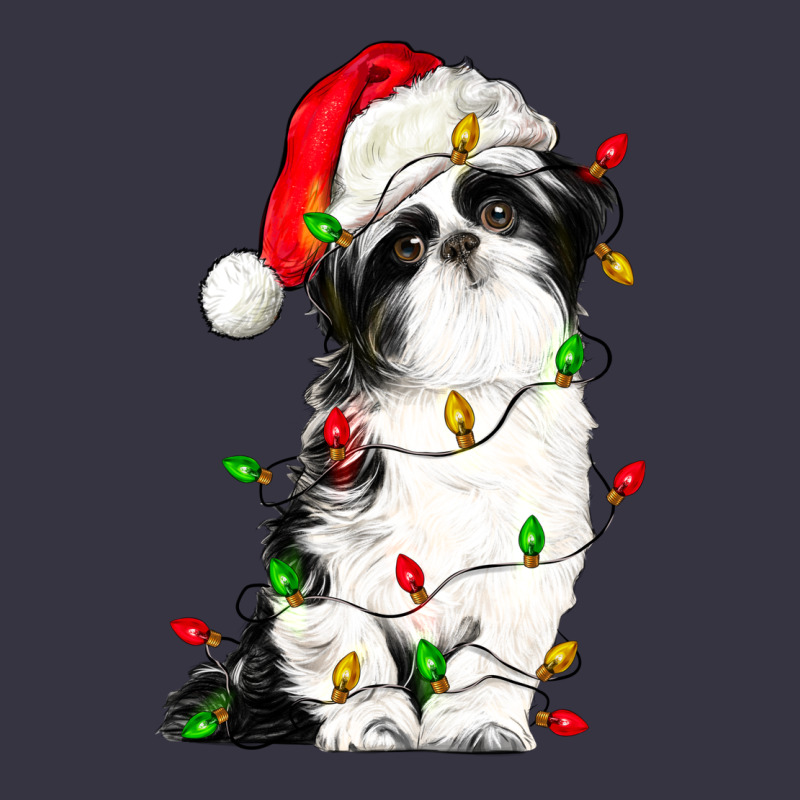 Christmas Shih Tzu Dog Vintage Hoodie by LillyAllenDesigns | Teevron