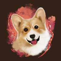 Corgi Peach Watercolor Background Heavy Core Tee | Teevron