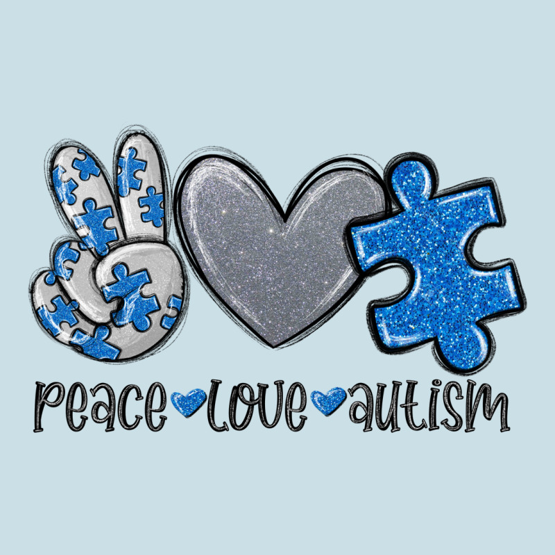 Peace Love Autism Ladies Tee by MaliasSmallBusiness | Teevron