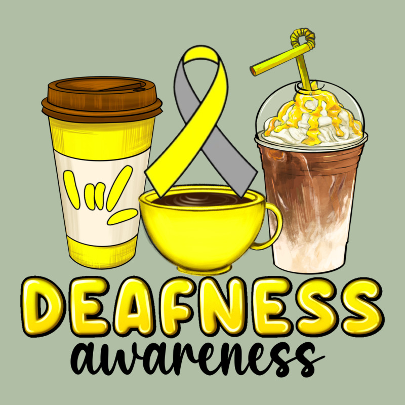 Deafness Awareness Coffee Cups Urban Heavy Tee by Artiststas | Teevron