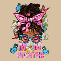 Mom Is A Fighter And Afro Messy Bun Mom Heavyweight Hoodie | Teevron