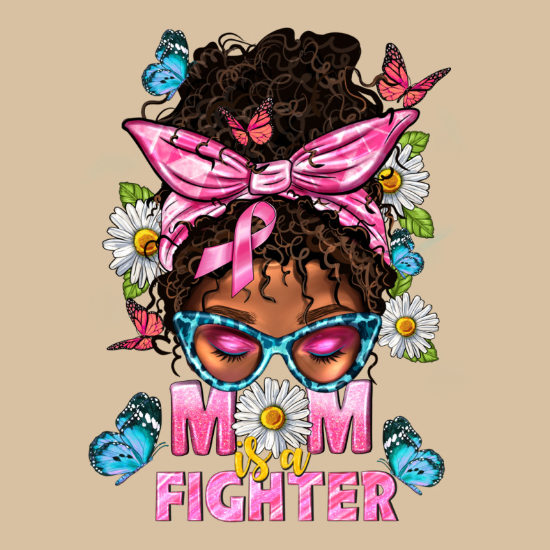 Mom Is A Fighter And Afro Messy Bun Mom Heavyweight Hoodie by BundleAndBundleShop | Teevron