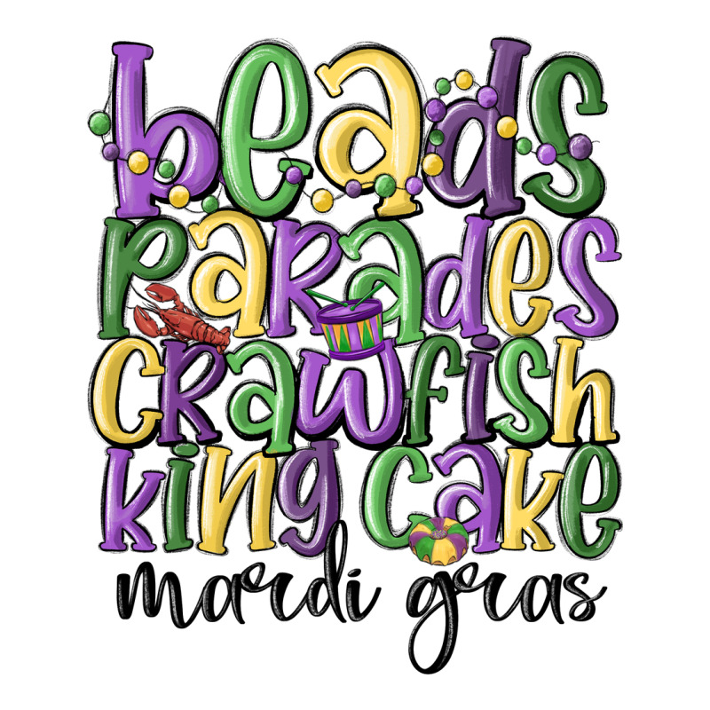 Beads Parades Crawfish King Cake Mardi Gras Premium Tee by MaliasSmallBusiness | Teevron