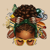 American Football Afro Messy Bun Heavyweight Sweatshirt | Teevron