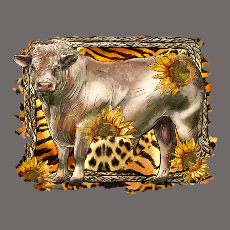 Western Charolais Bull Urban Heavy Tee by LillyAllenDesigns | Teevron