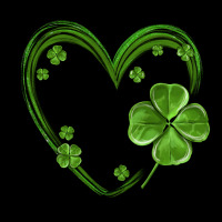 St Patricks Day Shamrock Heart Premium Tee | Teevron