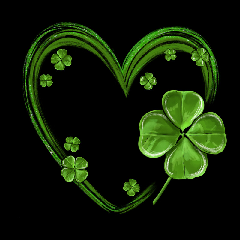 St Patricks Day Shamrock Heart Premium Tee by MaliasSmallBusiness | Teevron