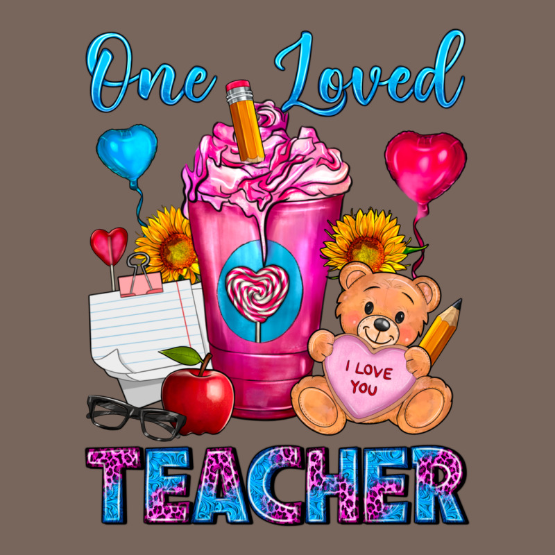 One Loved Teacher Valentines Day Cold Drink Frappe Premium Hoodie by FaDigitalArtStudio | Teevron