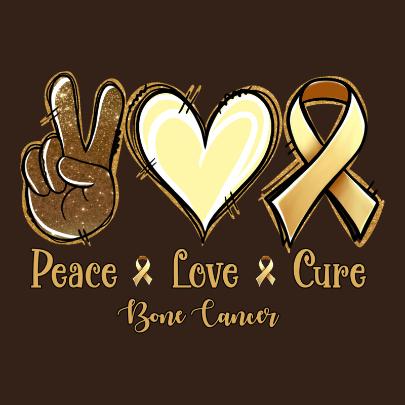 Peace Love Cure Bone Cancer Heavy Core Tee by Jasminsmagicworld | Teevron