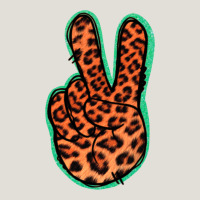 Orange Leopard Peace Sign Heavy Core Tee | Teevron