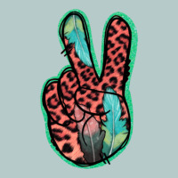 Feather Pink Leopard Peace Sign Heavy Core Tee | Teevron
