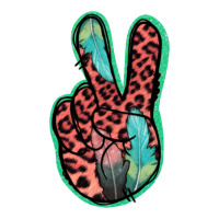 Feather Pink Leopard Peace Sign | Teevron