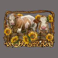 Simmental Bull And Heifer With Sunflowers Urban Heavy Tee | Teevron