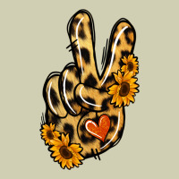 Leopard Sunflower Peace Sign Heavy Core Tee | Teevron