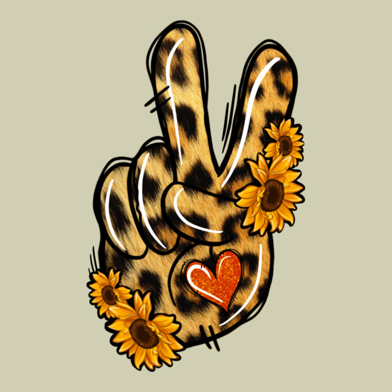 Leopard Sunflower Peace Sign Heavy Core Tee by Jasminsmagicworld | Teevron