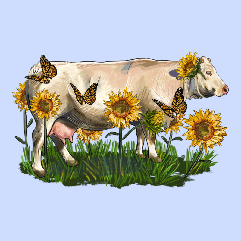 Charolais Cow With Sunflower Urban Heavy Tee by LillyAllenDesigns | Teevron