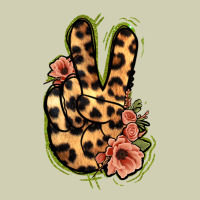 Leopard Floral Peace Sign Heavy Core Tee | Teevron