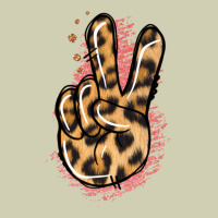 Pink Glitter Leopard Peace Sign Heavy Core Tee | Teevron