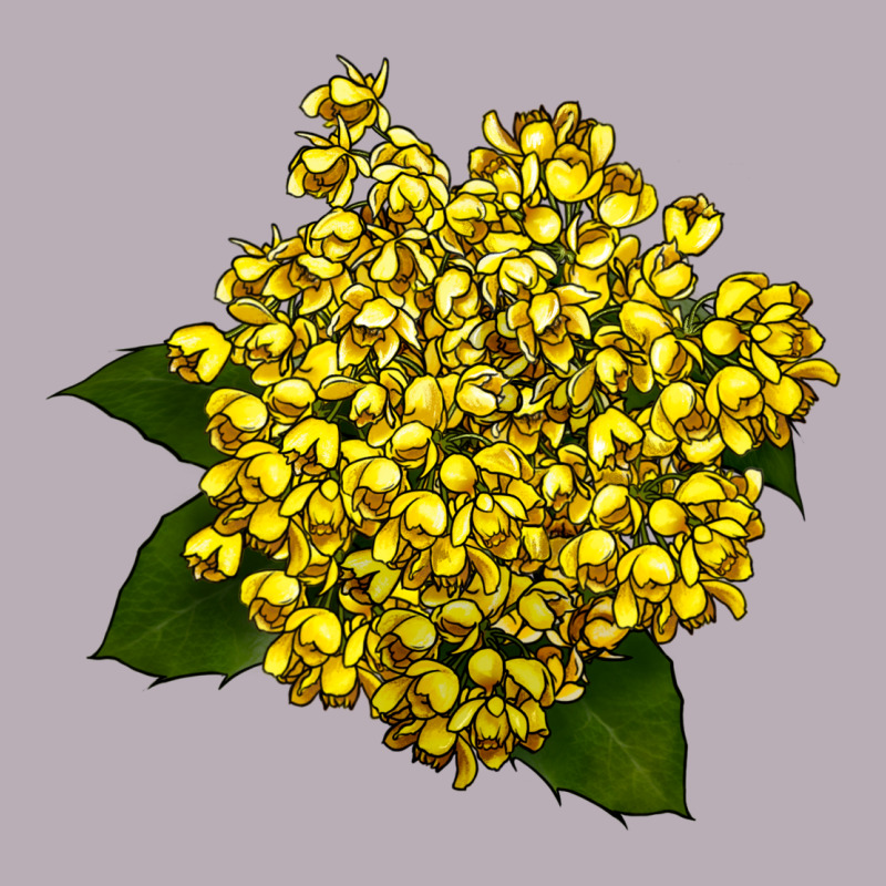 Oregon Grape Flower Illustrations Vintage Tee by LillyAllenDesigns | Teevron