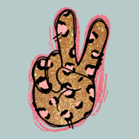 Gold Glitter Pink Leopard Peace Sign Heavy Core Tee | Teevron