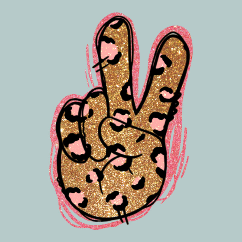 Gold Glitter Pink Leopard Peace Sign Heavy Core Tee by Jasminsmagicworld | Teevron