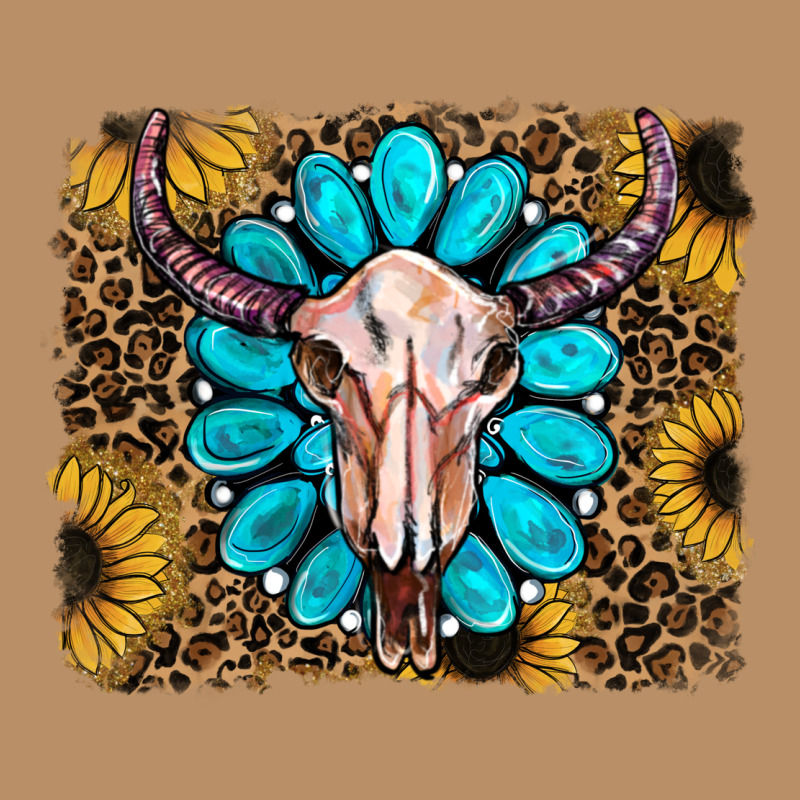 Leopard Sunflowers And Gemstone Skull Vintage Hoodie by RanaPortraitStore | Teevron