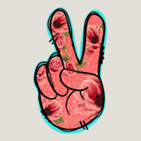 Pink Floral Glitter Peace Sign Heavy Core Tee | Teevron