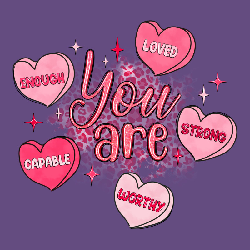 You Are Enough Valentines Day Vintage Hoodie by LillyAllenDesigns | Teevron