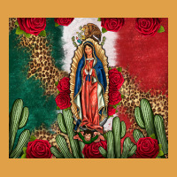 Our Lady Of Guadalupe Mexican Flag Roses Cactus Premium Hoodie | Teevron