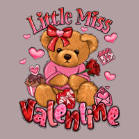 Little Miss Valentine Teddy Bear Vintage Hoodie | Teevron