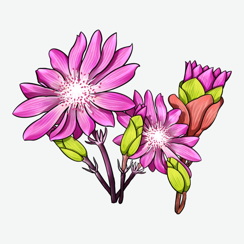 Bitterroot Flower Illustrations Urban Heavy Tee by LillyAllenDesigns | Teevron