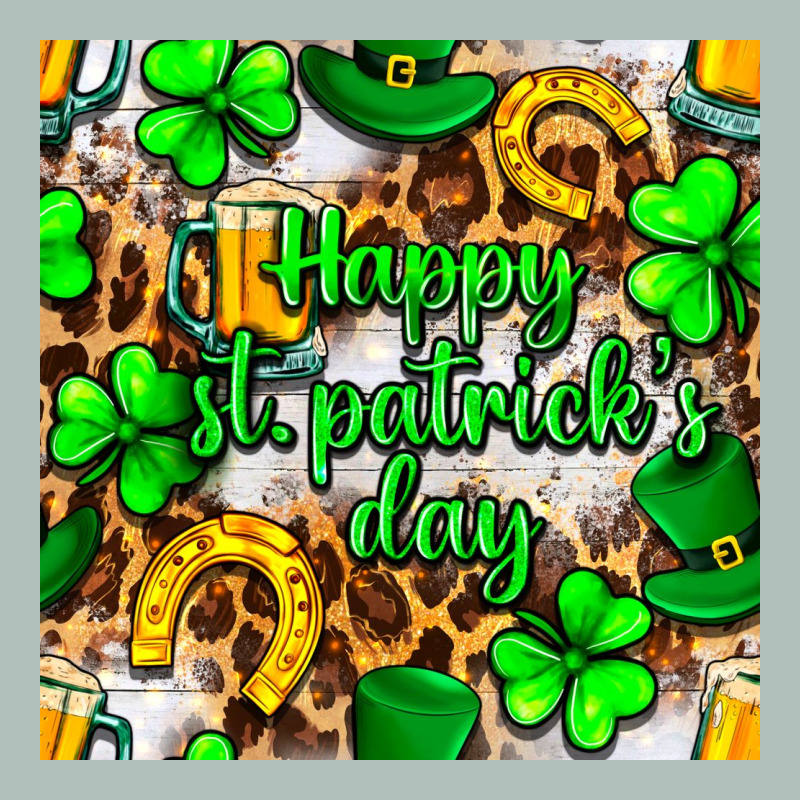 Happy St. Patrick's Day Pattern Digital Paper Heavyweight Hoodie by BundleAndBundleShop | Teevron