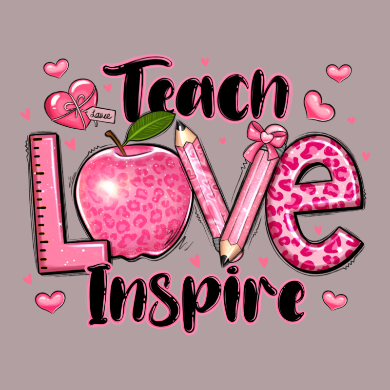 Teach Love Inspire Teacher Valentines Day Vintage Hoodie by LillyAllenDesigns | Teevron