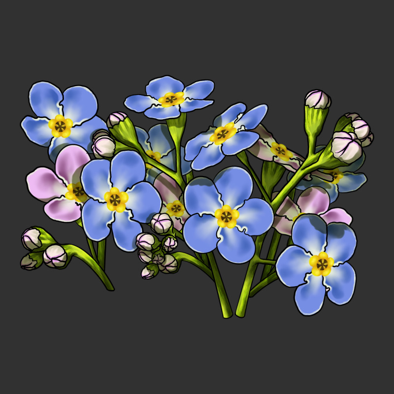 Forget Me Not Flower Illustrations Urban Heavy Tee by LillyAllenDesigns | Teevron