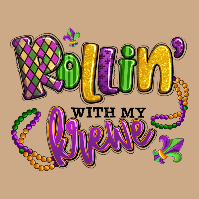 Rollin' With My Krewe Mardi Gras Vintage Hoodie by LillyAllenDesigns | Teevron
