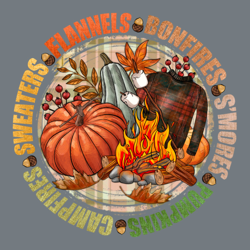 Bonfires Flannels Smores Campfires Pumpkin Heavyweight Sweatshirt by NancyCooperArtShop | Teevron