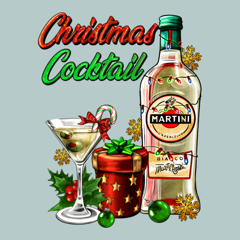 Christmas Cocktail Martini And Gift Heavy Core Tee by AdoDesignShop | Teevron
