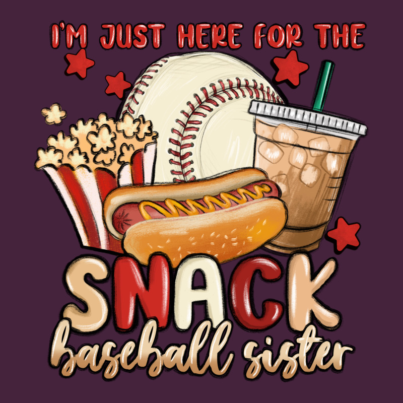 I'm Just Here For The Snack Baseball Sister Premium Tee by MaliasSmallBusiness | Teevron