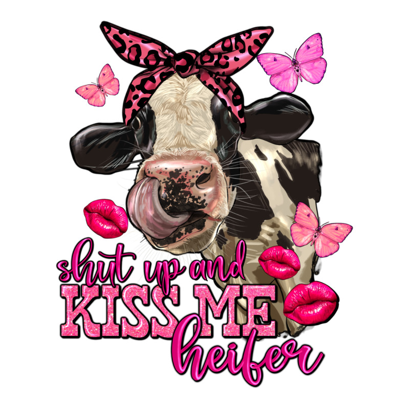Valentine's Day Shut Up And Kiss Me Heifer Holstein Cow Premium Sweatshirt by FaDigitalArtStudio | Teevron