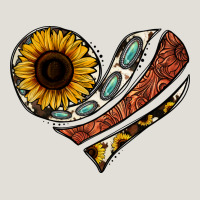Western Sunflower Cowhide  Heart Heavy Core Tee | Teevron