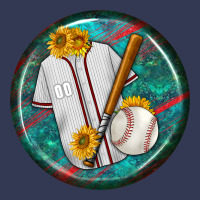 Baseball With Sunflower Round Earrings Heavyweight Hoodie | Teevron