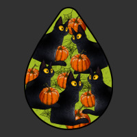 Black Cat Halloween Teardrop Urban Heavy Tee | Teevron