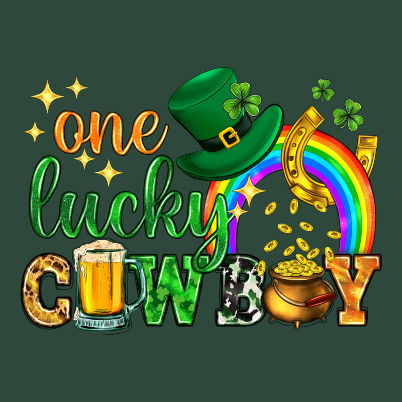 One Lucky Cowboy St. Patricks Day Zipper Hoodie by HowdyJamesFarm | Teevron