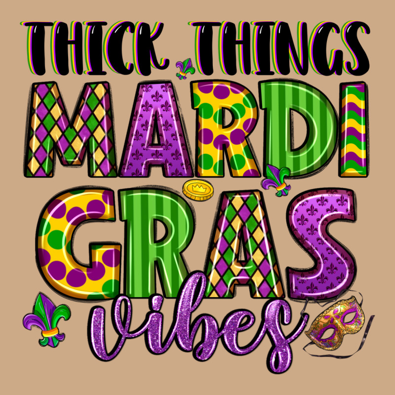 Thick Things Mardi Gras Vibes Vintage Hoodie by LillyAllenDesigns | Teevron