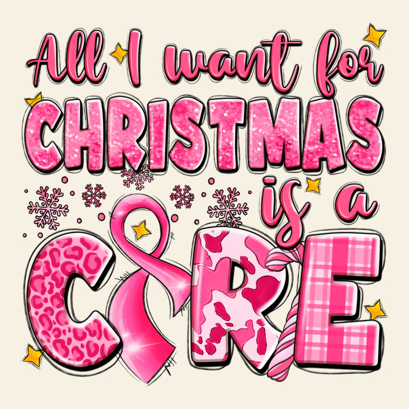 All I Want For Christmas Is A Cure Breast Cancer Vintage Tee by LillyAllenDesigns | Teevron