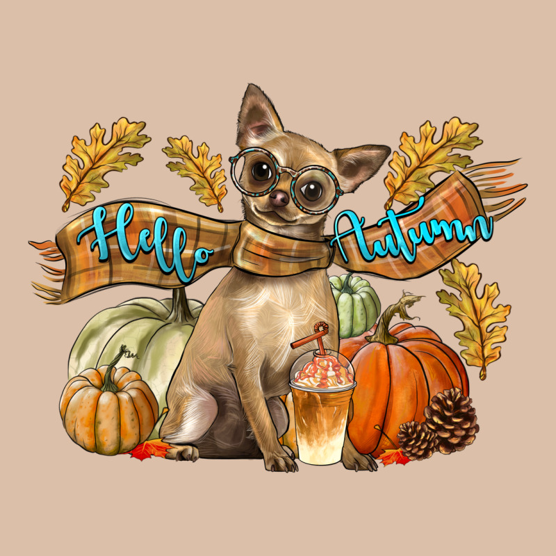 Hello Autumn With Chihuahua Dog Urban Heavy Tee by LillyAllenDesigns | Teevron