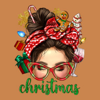 Christmas Messy Bun With Gingerbread Man Heavyweight Hoodie | Teevron