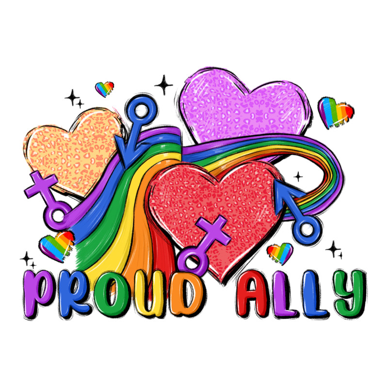 Proud Ally Ladies Tee by MaliasSmallBusiness | Teevron