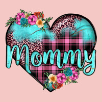 Mommy Leopard Turquoise Heart Urban Heavy Tee | Teevron