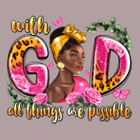 With God All Things Are Possible Black Woman Vintage Hoodie | Teevron